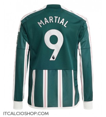 Manchester United Anthony Martial #9 Seconda Maglia 2023-24 Manica Lunga